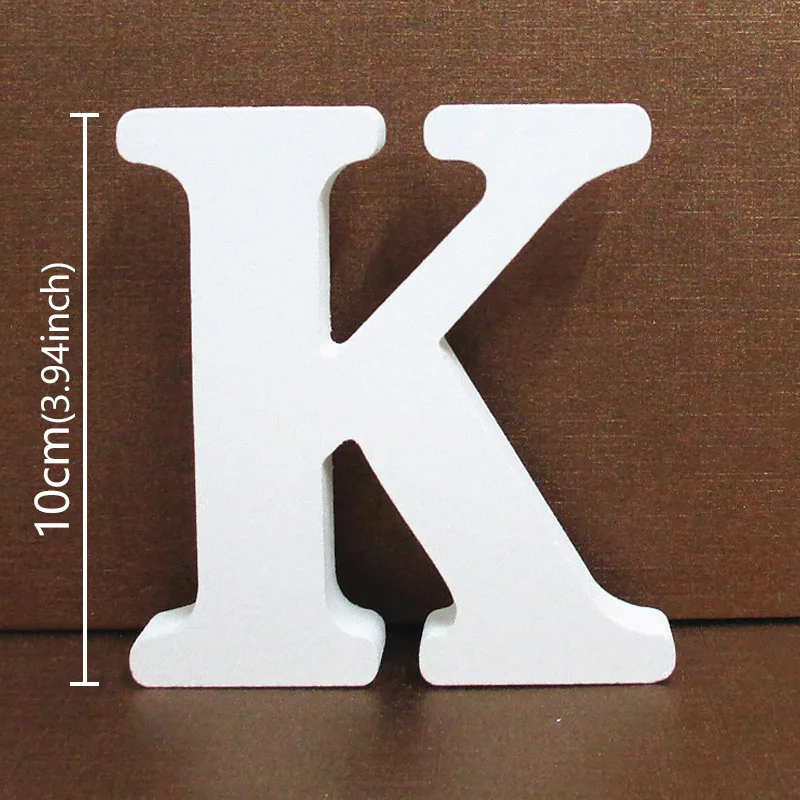 White Wooden Alphabet Letter - Personalized DIY Home & Event Decor, 10CM