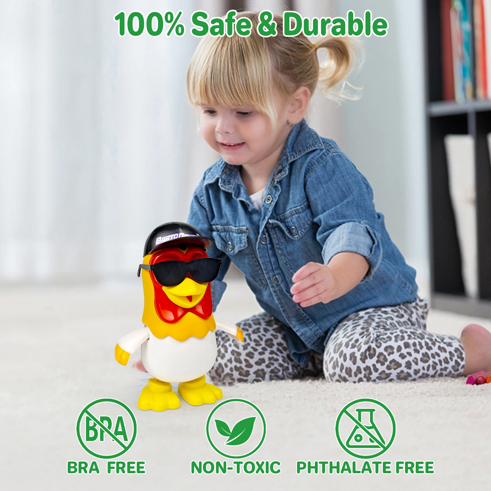 La Granja de Zenon Chicken Baby Toys Dancing Chicken Bartolito Children's toys Musical Penguin Toys Birthday Gifts plush toys,electric interactive toy