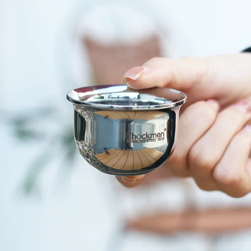 1PCS new 316 stainless steel solid cup 80ML small wine cup mini one two two white wine cup flat bottom cup