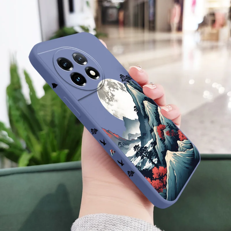 Smoke Mountain Liquid Silicone Phone Case Cover