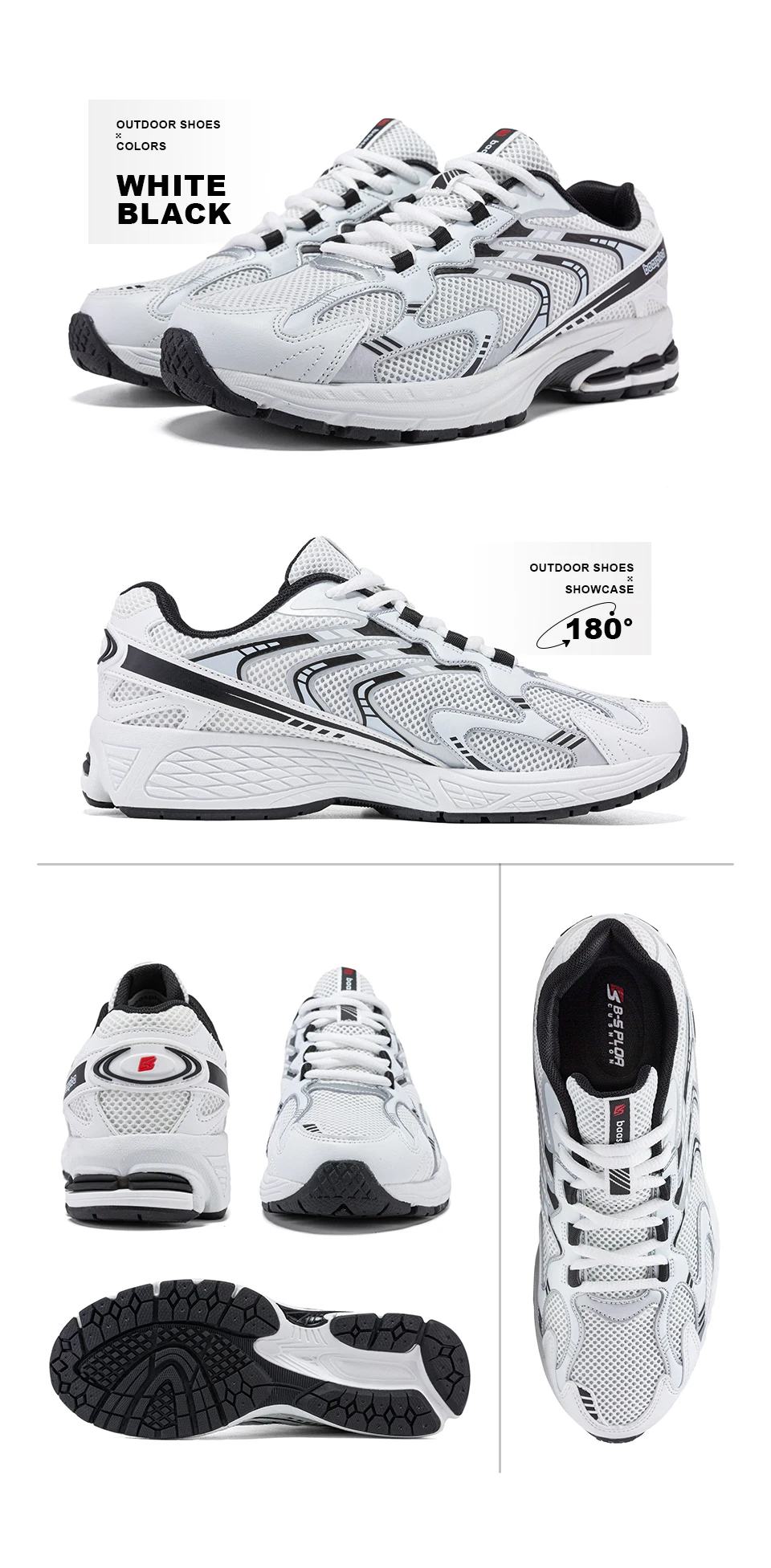 Baasploa Men Running Shoes Casual Sneakers Mesh Breathable Sport Shoes for Men Tenis Lightweight Walking Sneakers Non-Slip