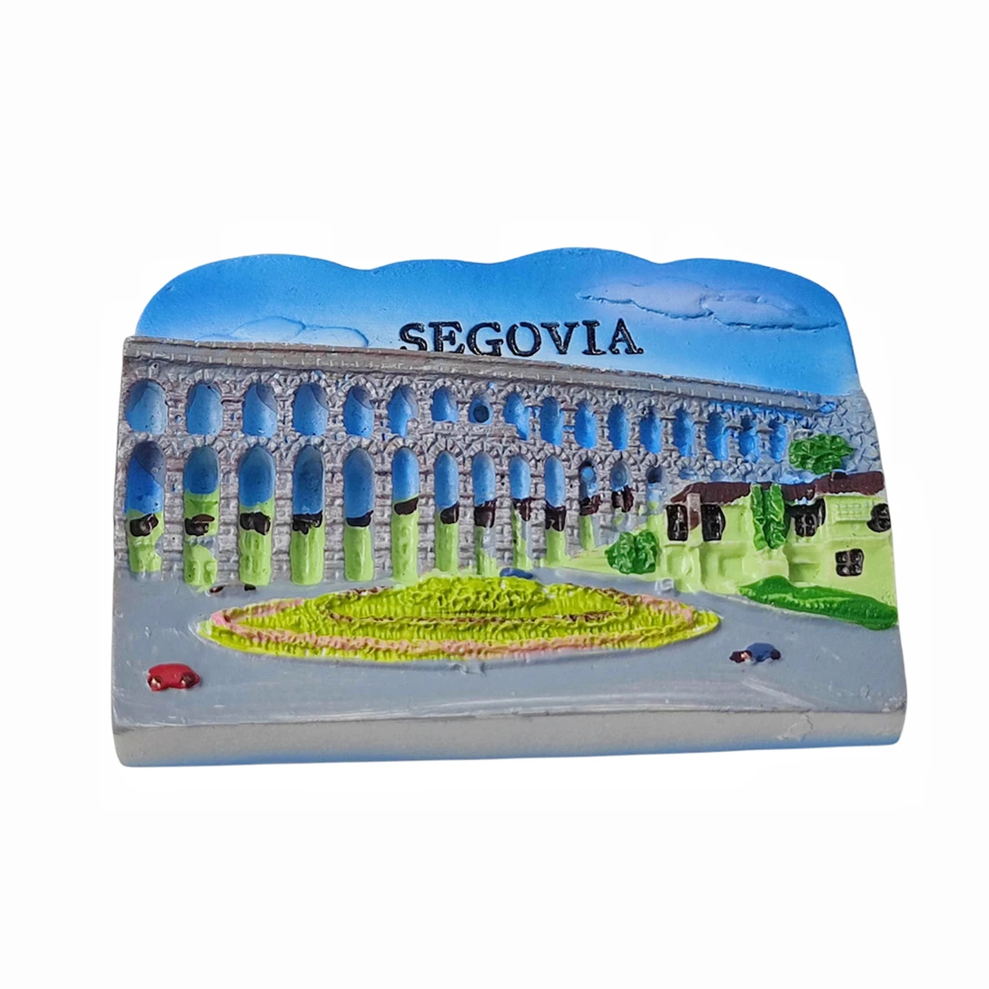 Segovia Spain 3D Fridge Magnet Souvenir Gift Resin Handmade Refrigerator Magnet Home Decoration Collection