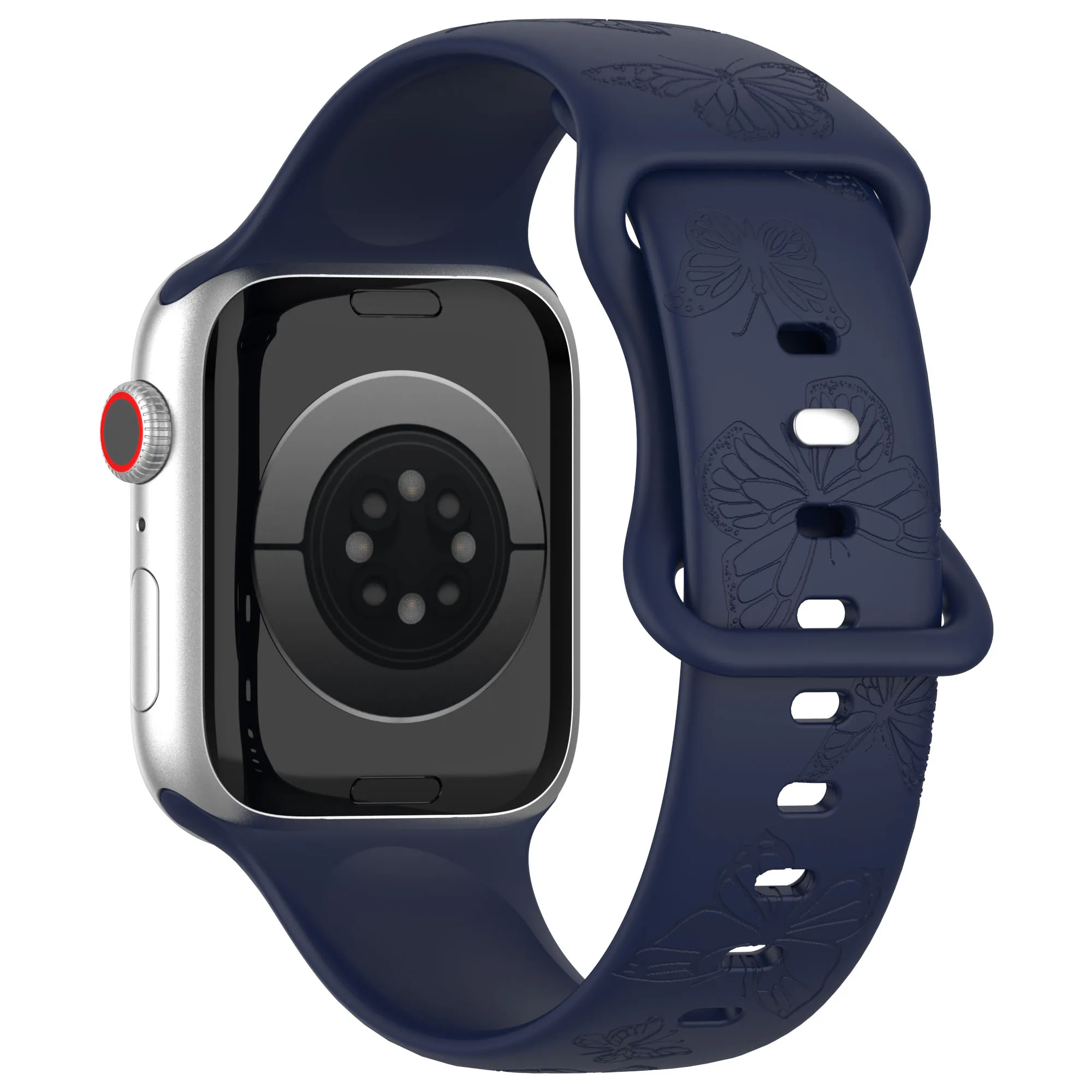Vibrant Pattern Silicone Strap for Apple Watch - Adjustable Bracelet Band