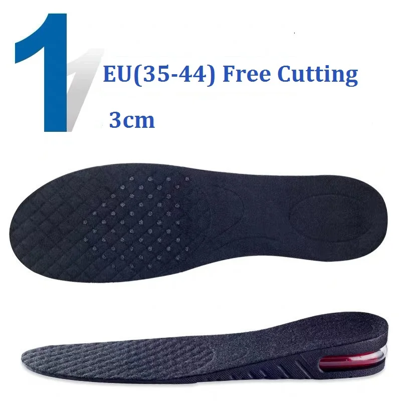 Full Cushion Three-layer Four-layer Half Cushion PU Inner Heightening Insole Sports Shock Absorption Invisible Air Cushion