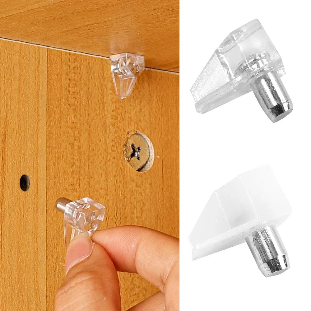 Transparent Shelf Support Pegs Plastic Laminate Support Studs Cabinet Book Shelves Holder Pins Furniture Shelves Bracket Pegs shelf bracket folding shelf bracket shelf support