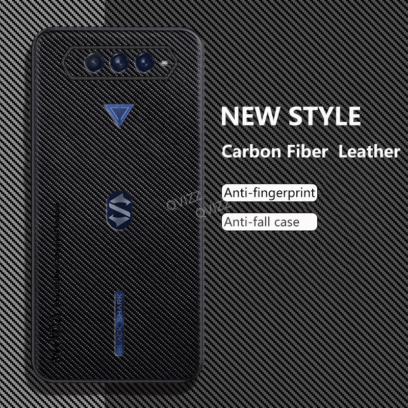 Custodia In Pelle Per Xiaomi Black Shark 4 4S Pro Luxury Carbon Fiber Armor Antiurto Soft Edges Cover Rigida Per Telefono Blackshark4Spro
