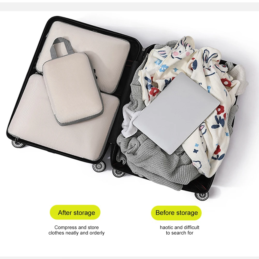 여행 포장 큐브 확장 가능한 여행 가방, 정리함 가방, 신발 가방, 수하물 정리함 가방, 휴대 가방, 5 세트