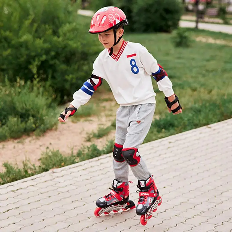 Chaussures de patins à roulettes pour enfants, patins à roulettes simples  pour enfants, garçons et filles, taille réglable, 4 roues flash - AliExpress