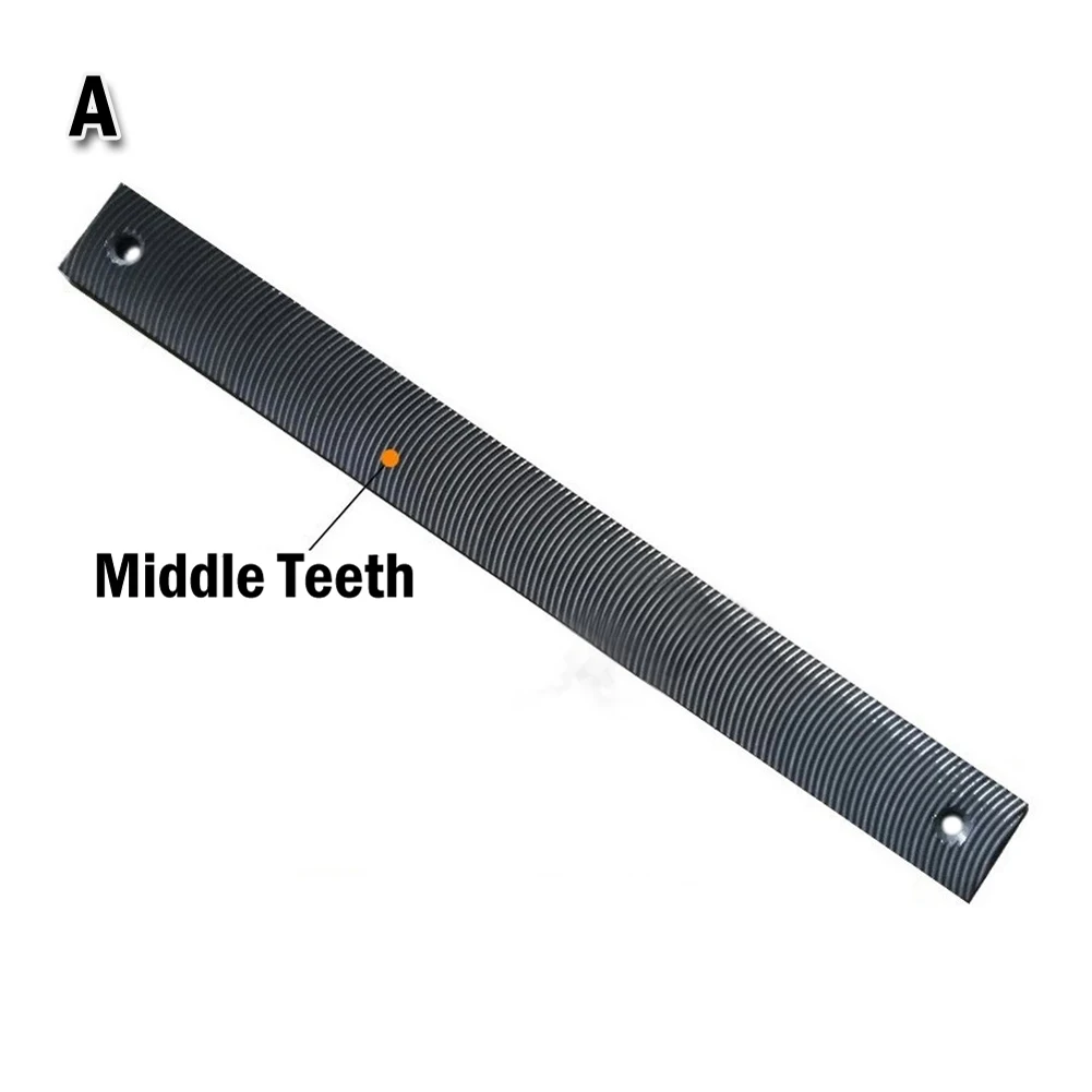 Feile Zähne Feile Heimwerkzeuge Karosserie gebogen Silber Stahl 1 PC 14 Zoll Feilenhalter Polierer Feilen für Sand flach Schön – Detail 3