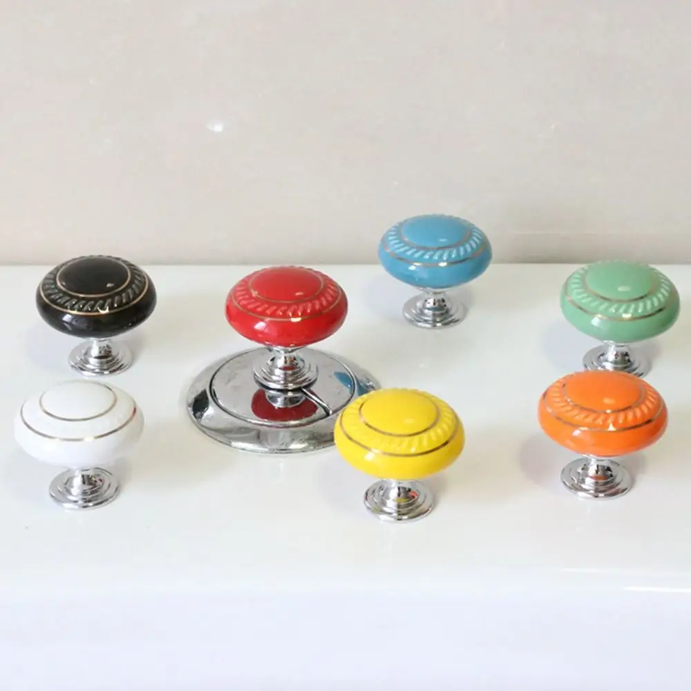 New Universal Round Shaped Colorful Toilet Tank Button Plastic Toilet Button Creative Labor-saving Toilet Tank Button Aid 4