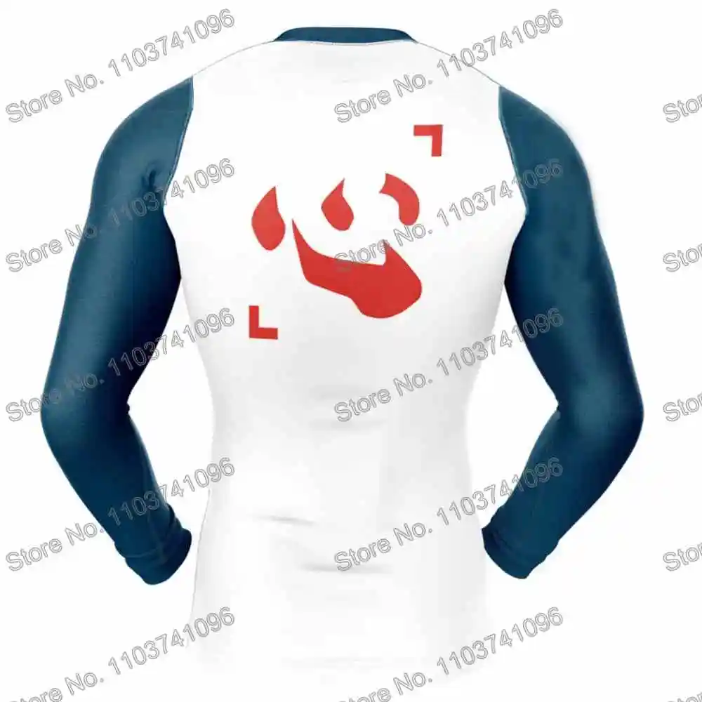 Hunter Chairman Netero Diving T-Shirt Tight Long Sleeve Rash Guard BJJ MMA Swimwear Men Surf Clothing Beach Floatsuit GYM Tops