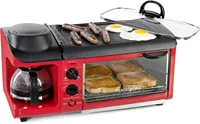 3-in-1 Breakfast Station -Includes Coffee Maker Non-Stick Griddle and 4-Slice Toaster Oven - Versatile Breakfast Maker 1