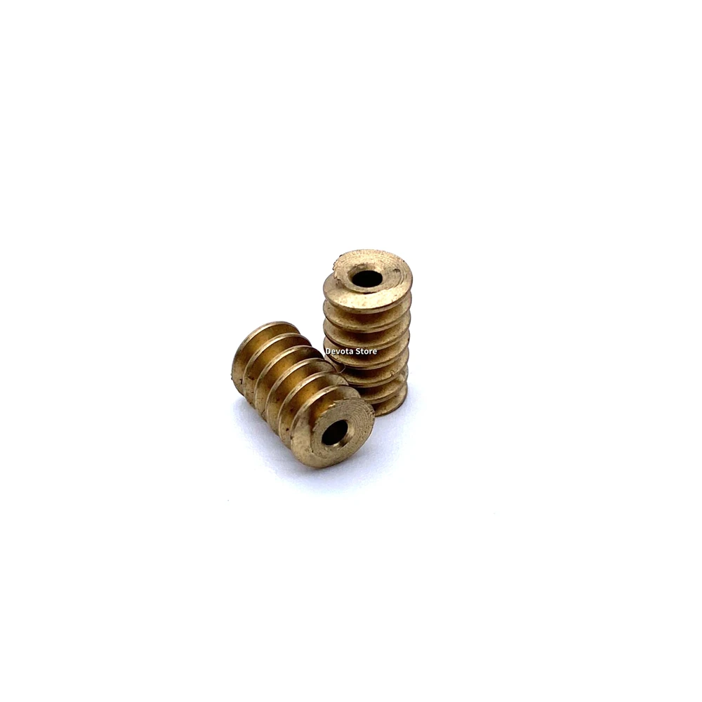 Motor gear transmission gear electric bike gear 0.5M copper worm gear DIY motor shaft diameter 6/7mm length 10/12mm hole 1.98/2.3/3MM