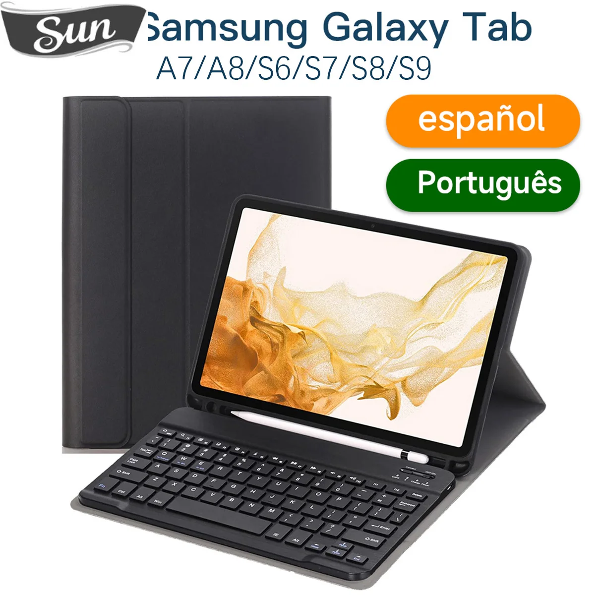 Custodia Per Samsung Galaxy Tab S9 S9 Plus Custodia Per Tastiera Bluetooth Per Samsung Galaxy Tab S9/S8/S7 Plus Cover Con Tastiera Wireless