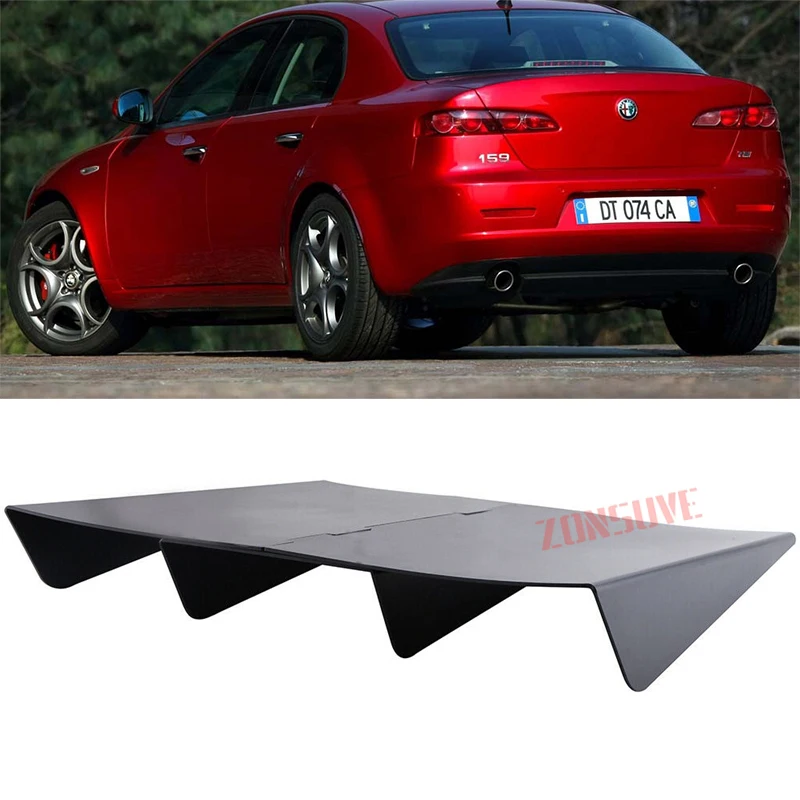 

For Alfa Romeo 159 Rear Diffuser Bumper Lip Spoiler Splitter Shark Fin Style Body Kit Accessories ABS Plastic