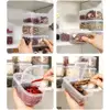 Portable Refrigerator Storage Box Plastic Sealed Rectangular Food Containers with Lid Safe Fresh-Keeping Box Condiment Boxes 4