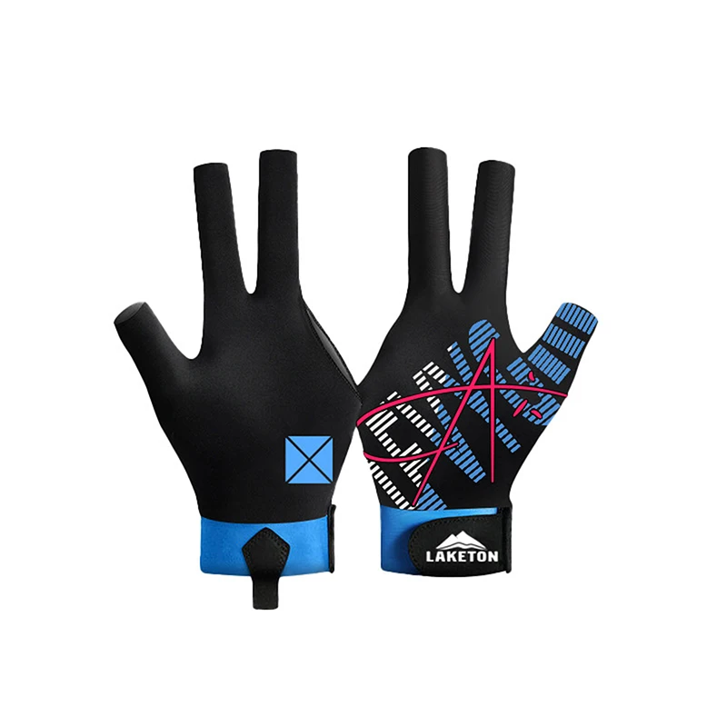 Pool gloves Billiard accessories Left hand Billiards glove Three finger Snooker billiard glove Non slip Stickers Elasticity Billiard training gloves 1pc