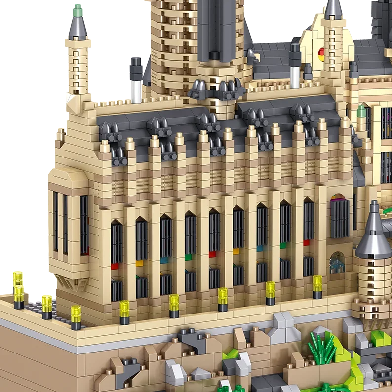 Knew Built Magic Castle Micro Mini Building Blocks DIY 3D Castle Bricks  Model for Kids Toys Adult Gift Desktop Decoration