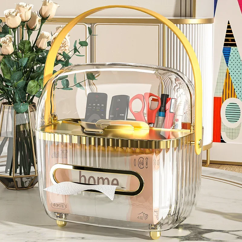 

Capacity Napkin Storage Remote Luxurious Large Organizer Tissue Make Cosmetic Up Controller Container Box Holder Home