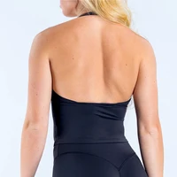 Haut de sport dos nu pour femme, style halter, avec soutien-gorge intégré et coussinets amovibles, décolleté en V profond, idéal pour le yoga et la course à pied 4