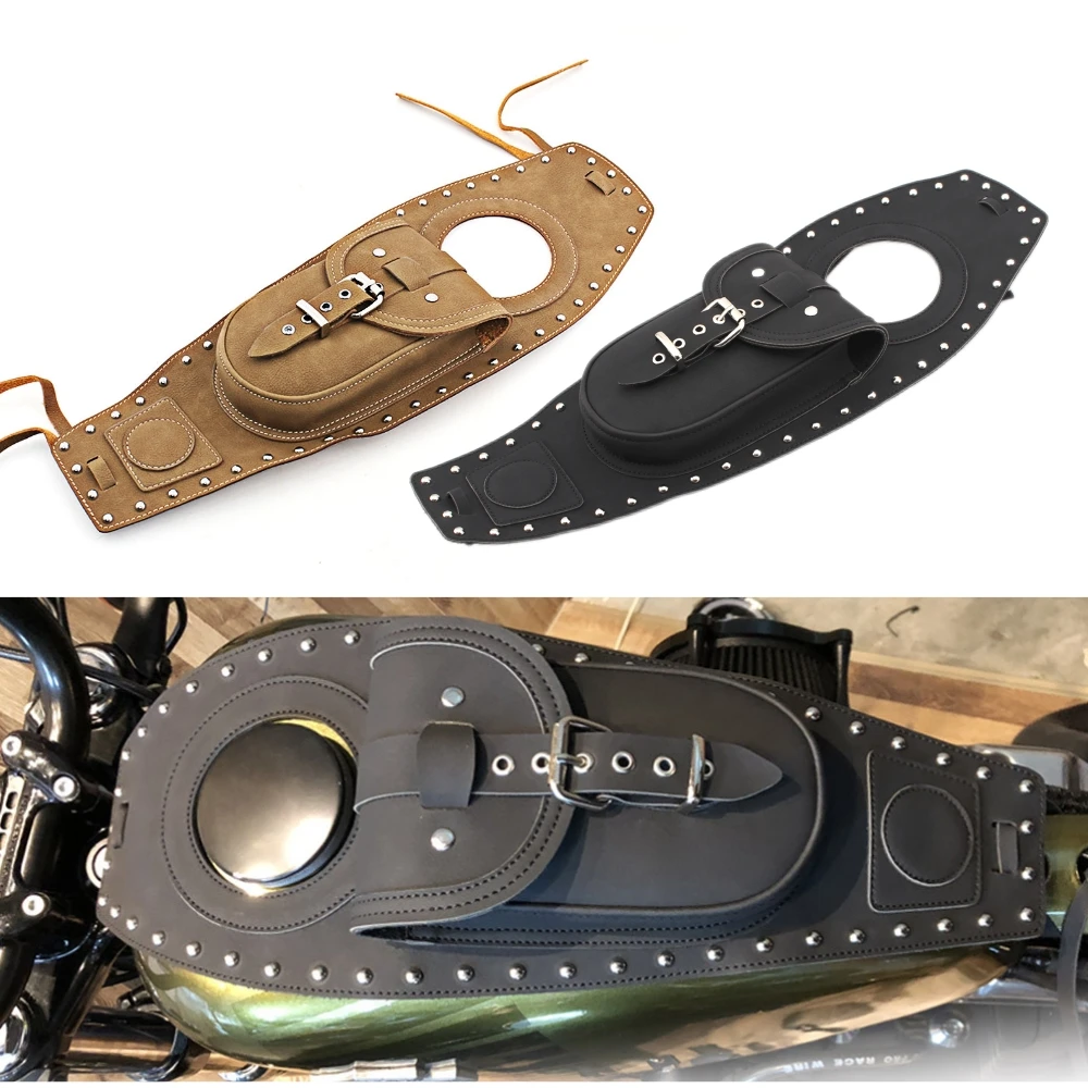 Motorcycle Tank Bag Gas Fuel Tank Panel W/ Pouch Dash Console Pad