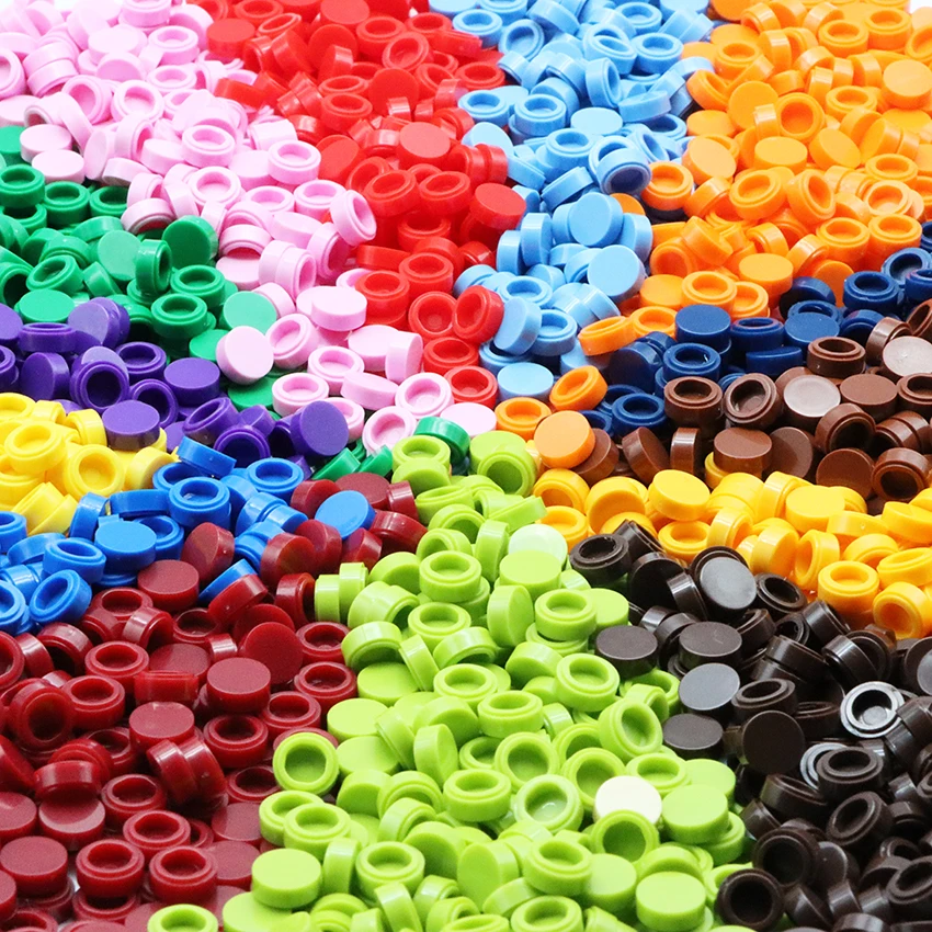 DIY 픽셀 아트 벽돌 1x1 라운드 타일 빌딩 블록 98138 대량 애니메이션 그림과 호환 어린이를위한 장난감 선물을 조립