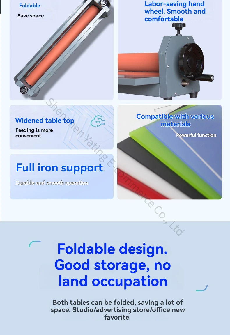 1000mm Hand Cranked Photo Lamintor Peritoneal Structure Laminating Machine Deskt