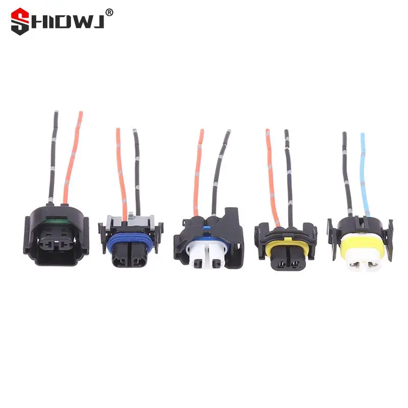 

2PCS H11 High Temperature Resistant Ceramic Plug H8 H9 Wiring Harness Female Socket Wire Connector Plug Extension Pigtail