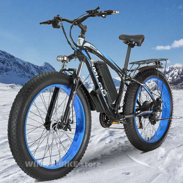 GUNAI MX02S 1000W 26'' Fat Tire Electric Bike with 48V 17Ah Removable  Battery