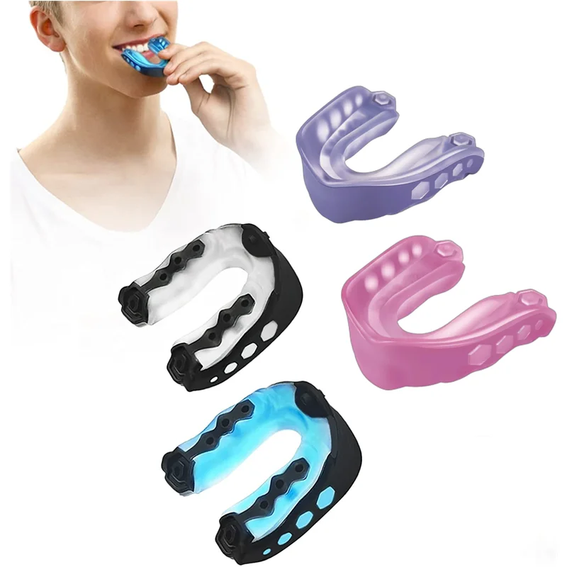 1PCGelMaxMouthGuardProfessionalSportMouthguardSoftMouthpieceProtectBracesfor