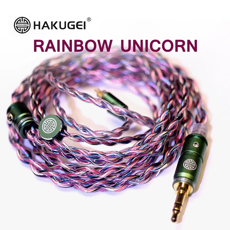 

Кабель для наушников HAKUGEI RAINBOW UNICORN 7NOCC Litz Wire 20awg Hi-Fi MMCX 2Pin 0,78 мм A2DC IE80/80S