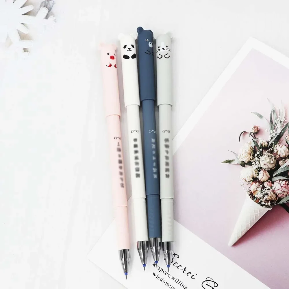 Erasable Neutral Pens 0.5mm Bear Design Set for Students