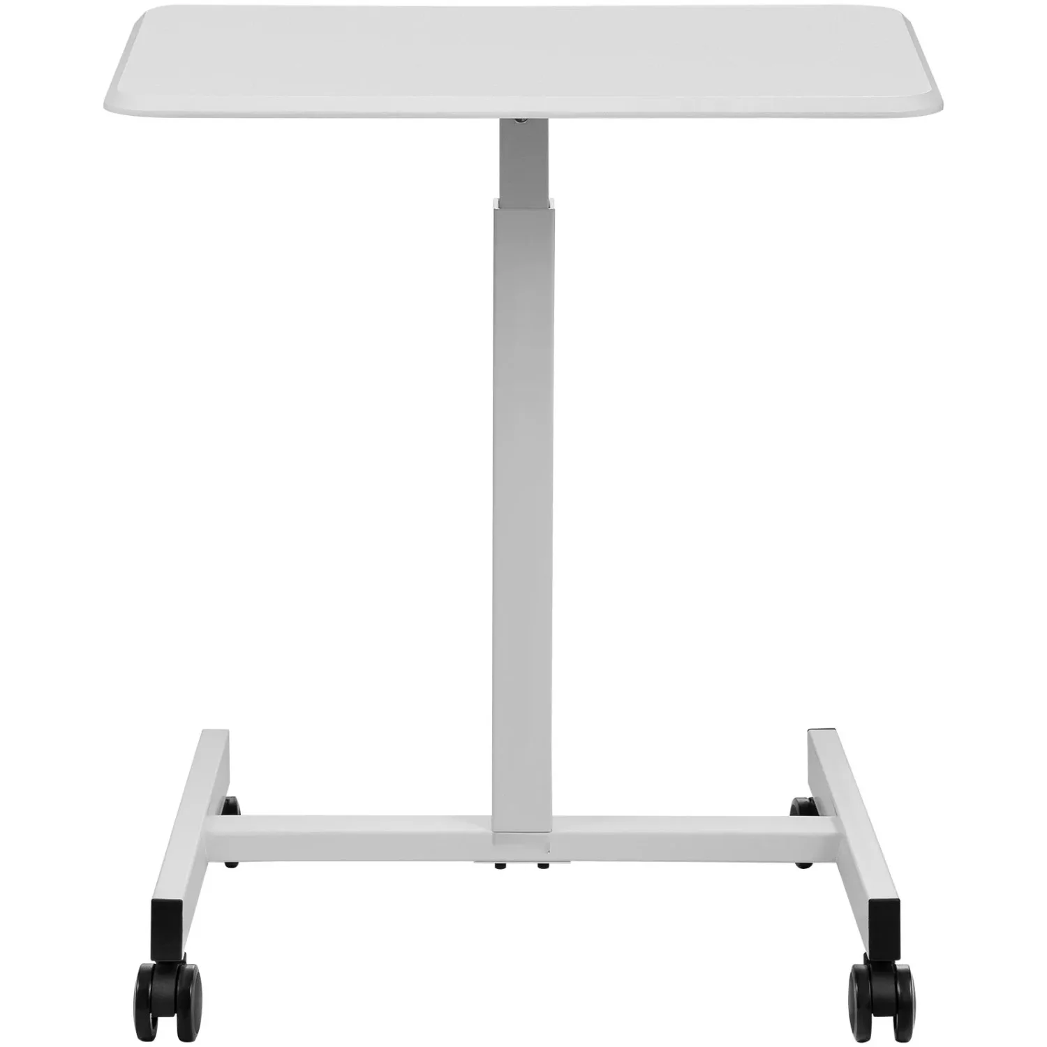 

BENTISM Mobile Laptop Desk Rolling Computer Table Adjustable Laptop Desk White