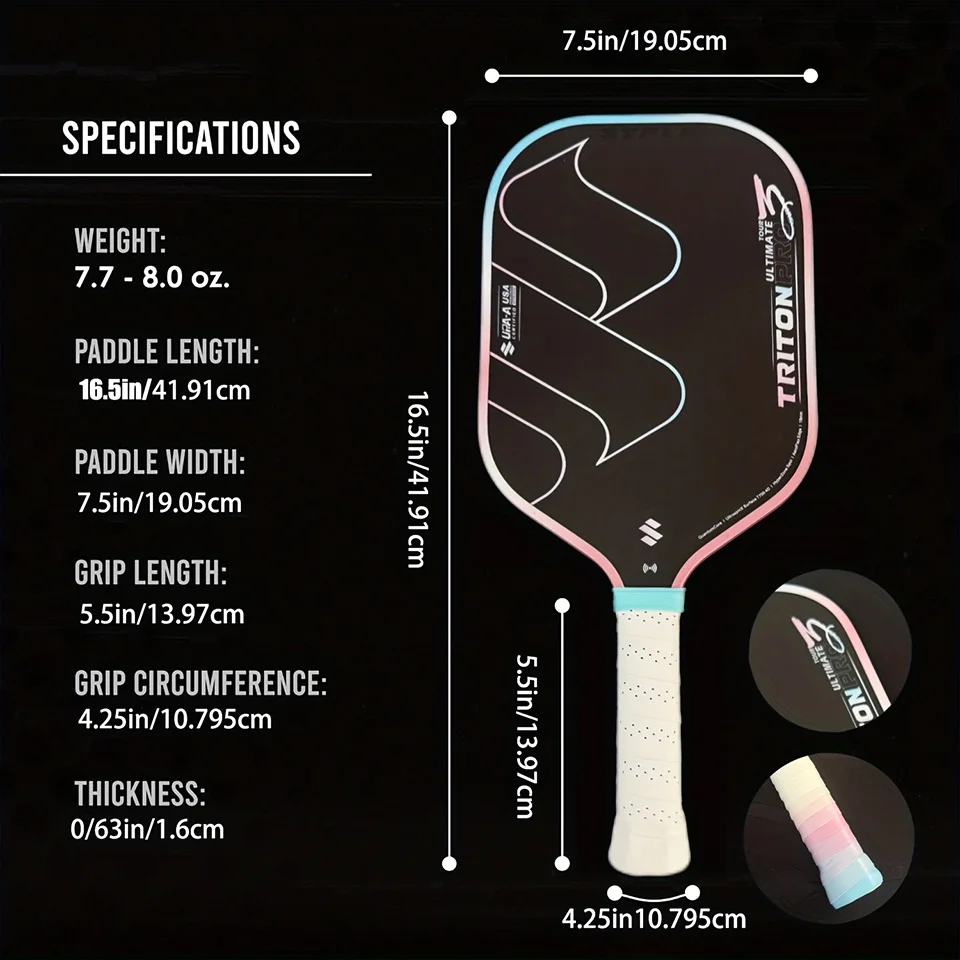 2025 USAPA 承認ピックルボール パドル – T700 カーボンファイバー