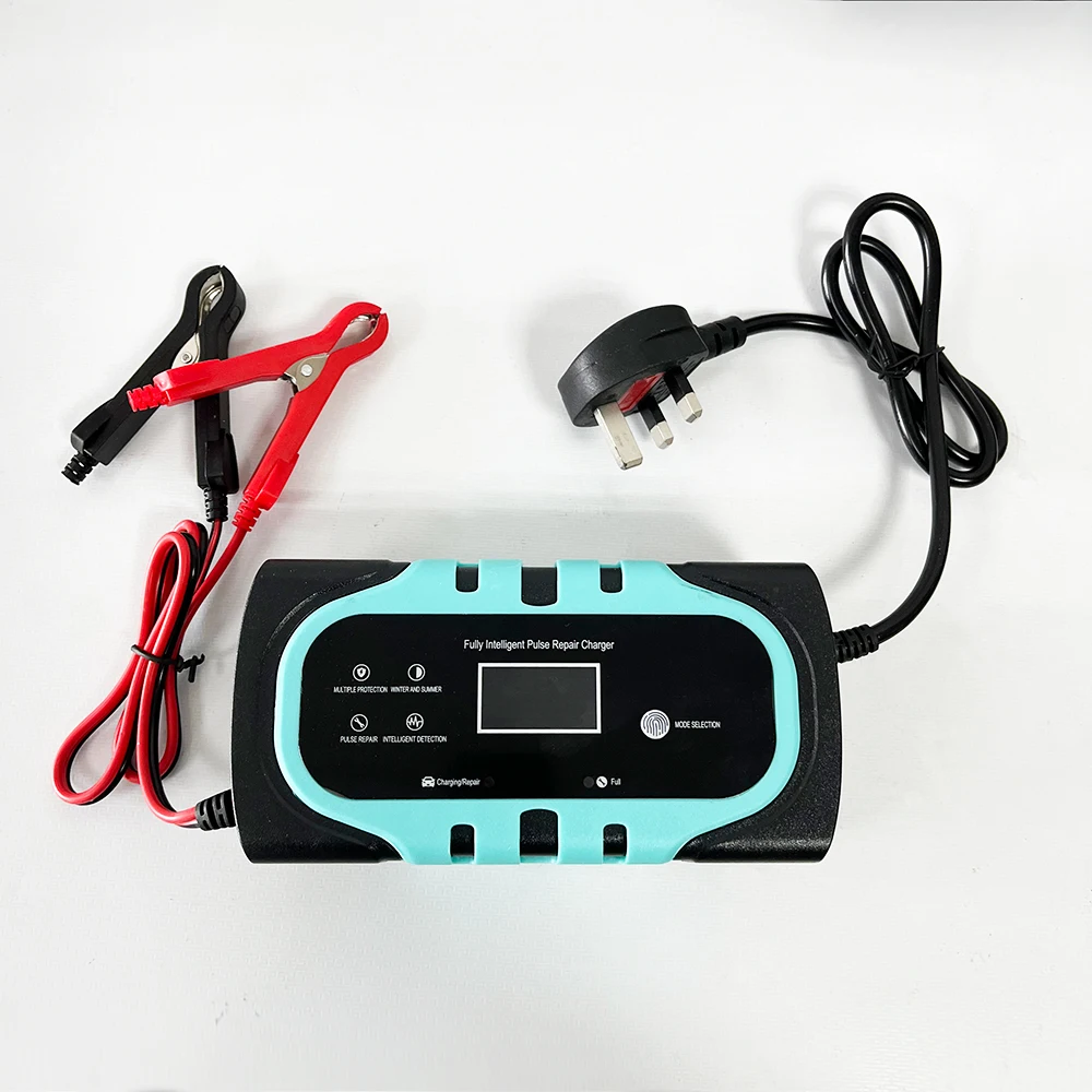 

UK Plug 12v 10a Digital LCD Display Battery Chargers Power Puls Repair Car Chargers