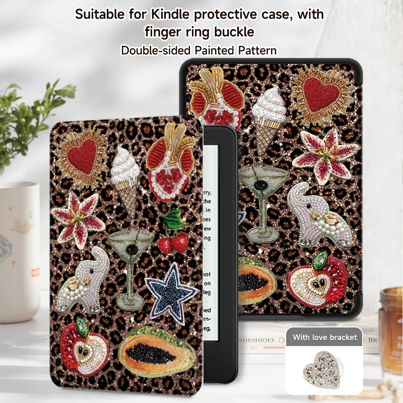 Chic Shockproof Kindle Case with Love Ring - Sleek Design