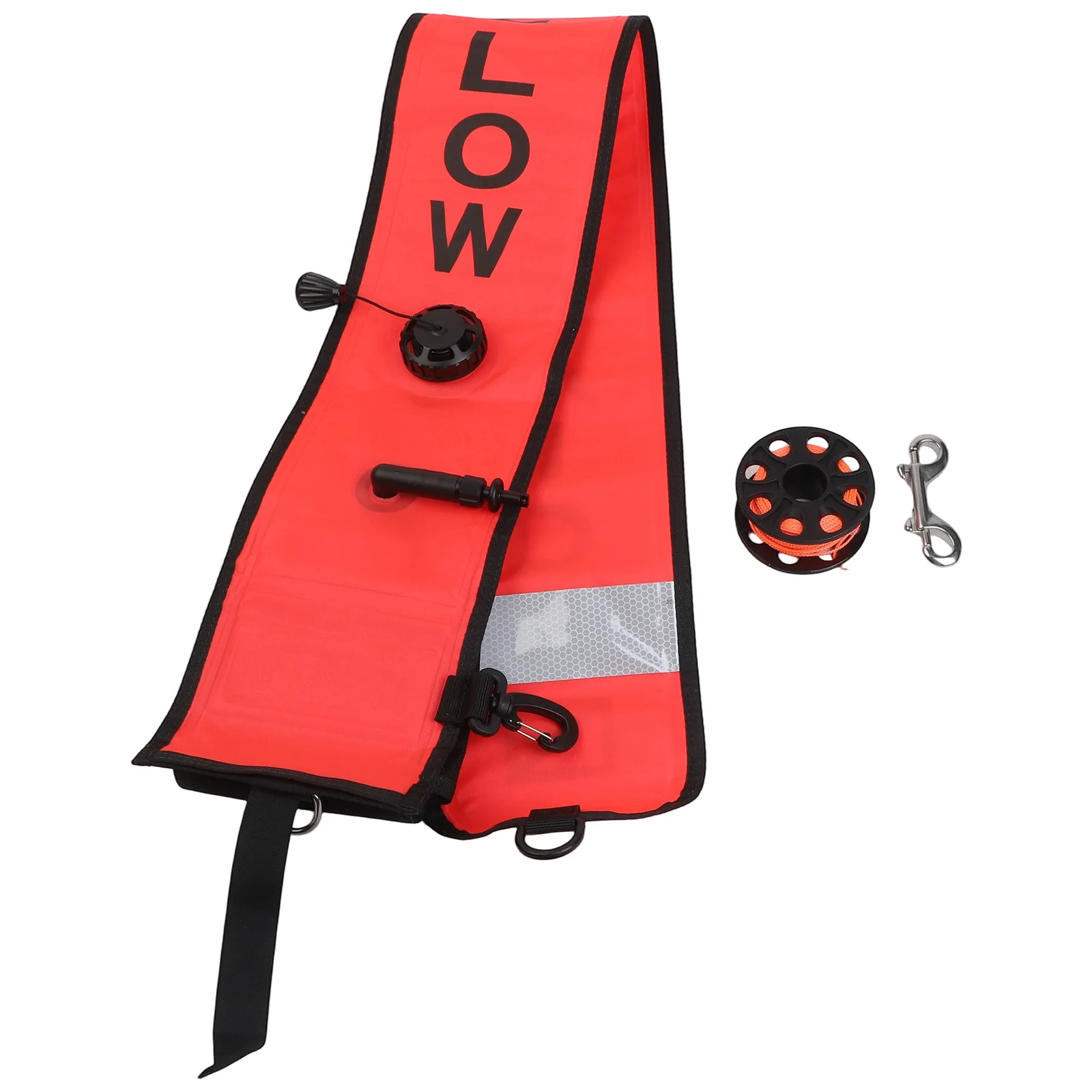 Scuba Diving SMB Marker Buoy Kit 120*15cm Three-in-one Diver Below Signal Spool Storage Bag With Snap Snorkeling Markers Parts