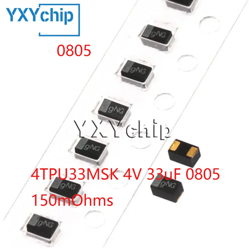 

10 шт. 4tpu33msk 4 в 33 мкФ 0805 Тип P Smd полимерные Танталовые Конденсаторы Poscap Low Esr 150mohms новые оригинальные