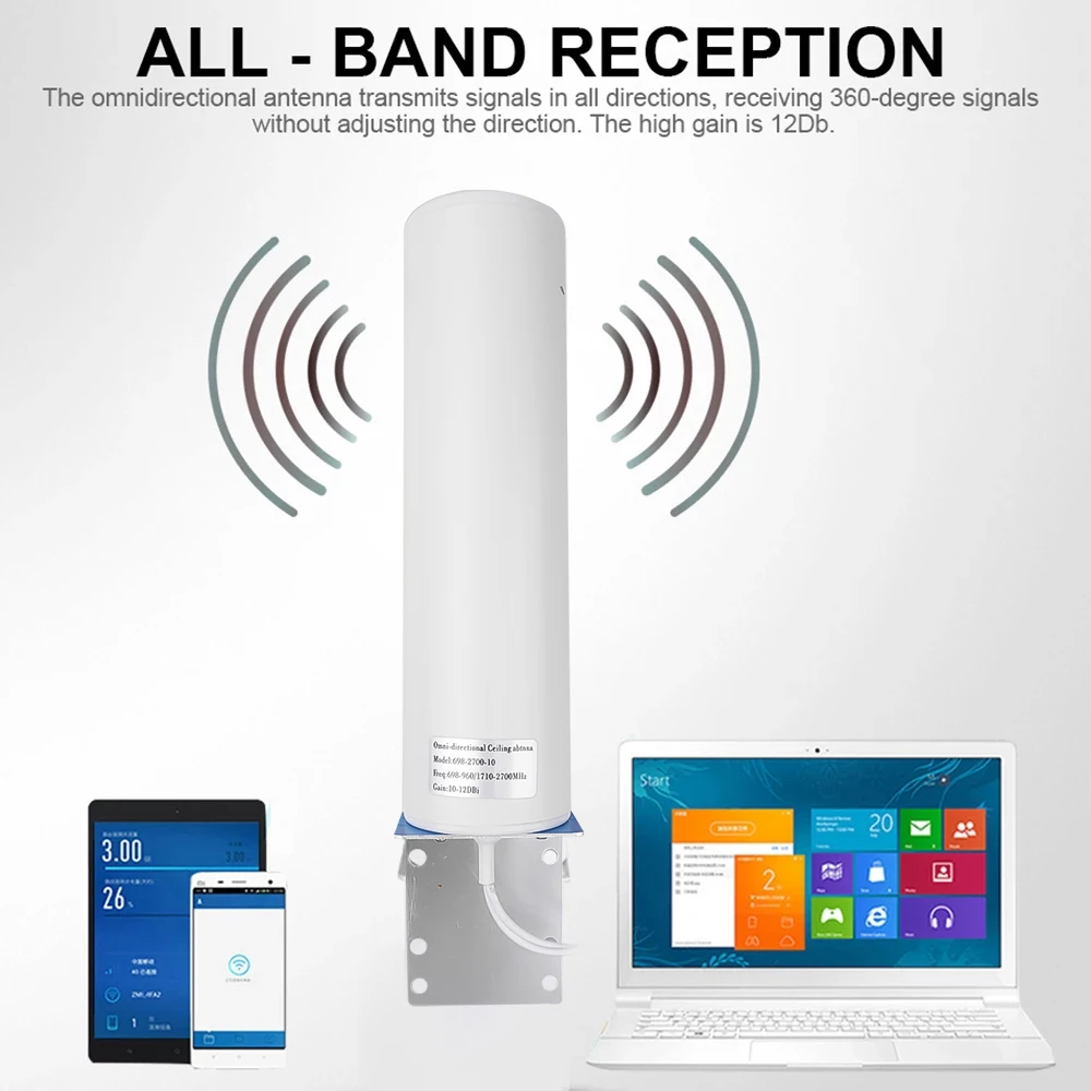 3G 4G LTE Mobile Phone Signal Booster Outdoor Omni Directional Antenna Long Range 360&deg; All-Band Reception Repeater Accessory Antenna Signal Booster,4g Antenna,Lte Antenna