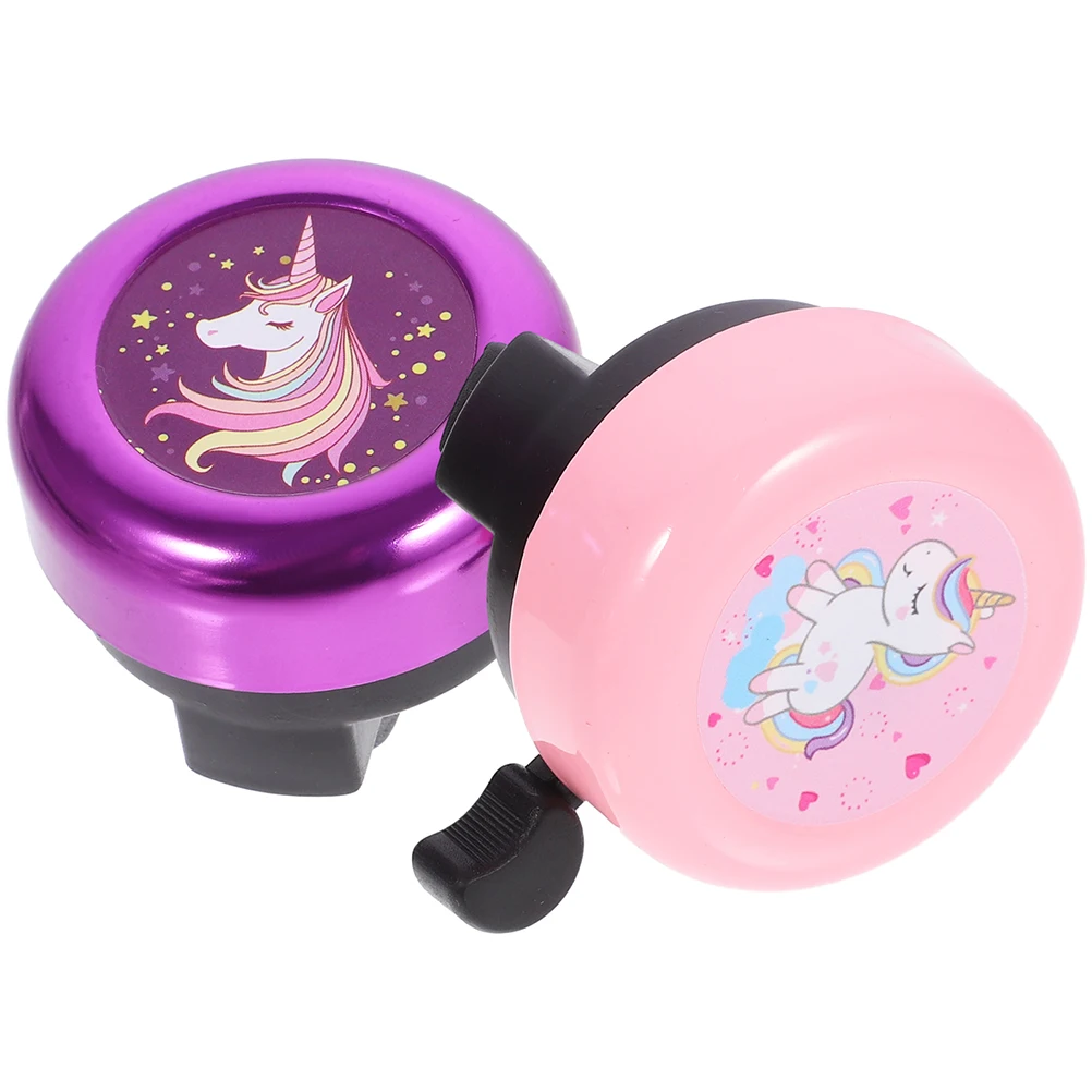 Bicycle Bell Bicycle Accessories 2 Pcs Clear Handlebar Bell for Kids Bike Classic Ring Cute Bells Warning Girl Child Ring Bell Safety Cycling Accessories
