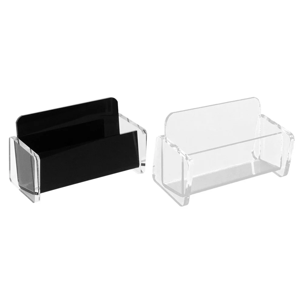 

Однослойные прозрачные держатели для визиток, 2 шт., органайзеры для визитных карточек, коробки для визиток (разные цвета)