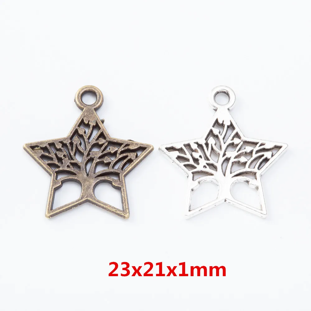 

60pcs Tree of life Craft Supplies Charms Pendants for DIY Crafting Jewelry Findings Making Accessory 909