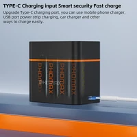 PHOMAX Rechargeable Lithium Battery AA 4200mWh High Capacity 1.5V Batteries 12-slot Charger For Mouse Remote Control Flashlight 5