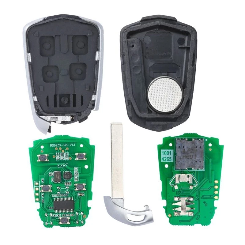 Фото KEYECU HYQ2AB HYQ2EB дистанционный умный Автомобильный ключ для Cadillac Escalade ESV ATS CTS SRX XTS 315 МГц 433 МГц ID46 PCF7937E 4/5/6 кнопки №5