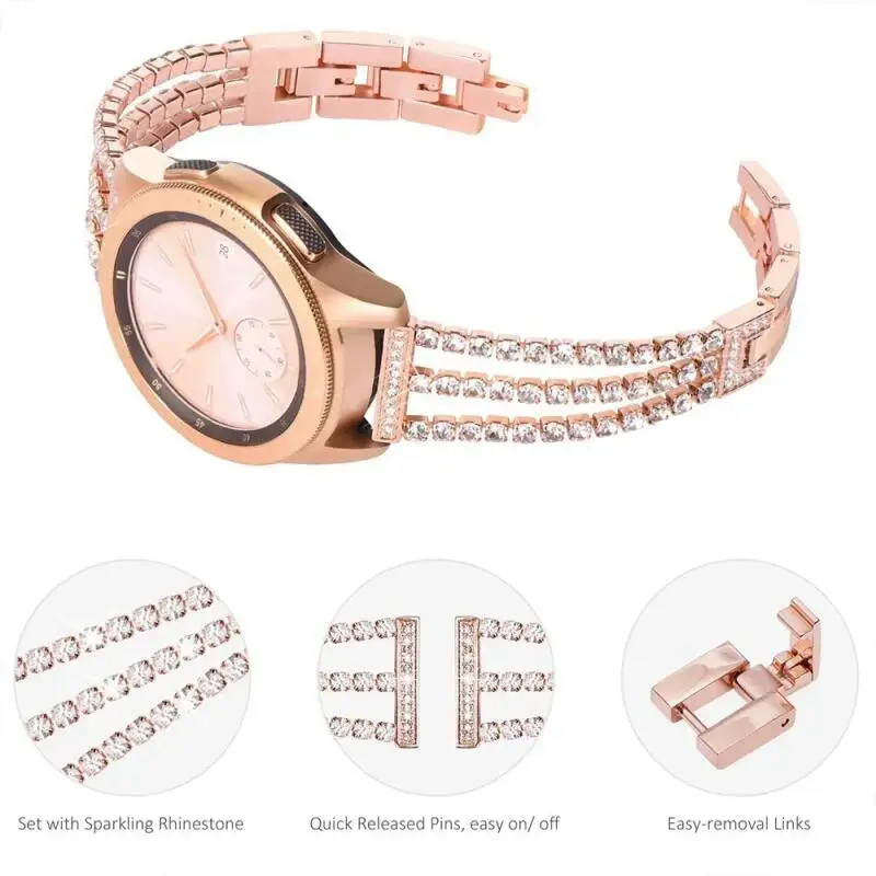 Diamond Shiny Design Metal Bracelet Watchband Accessories