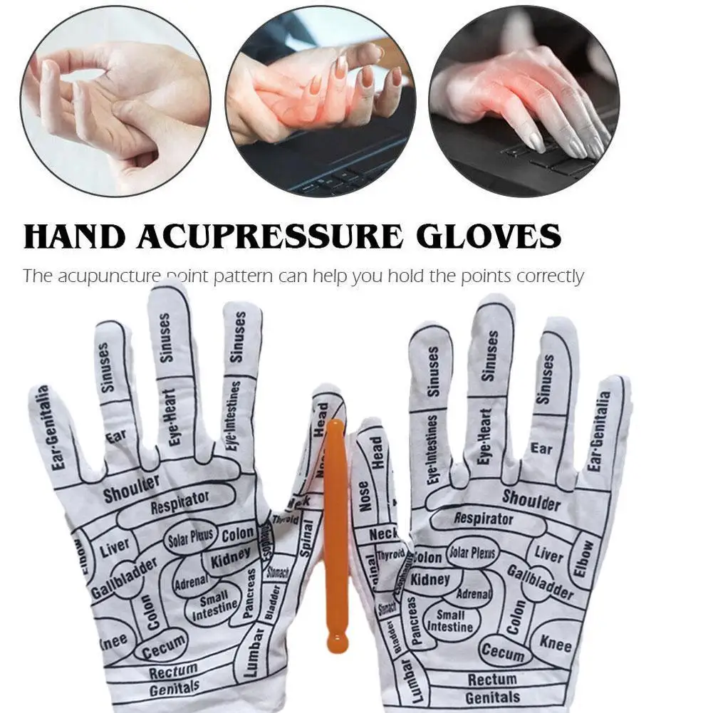 

Reusable Gloves Hand Reflexology Acupoint Acupressure Tools Glove Hands Mittens Spa Point Exfoliator Textured Massage Tools