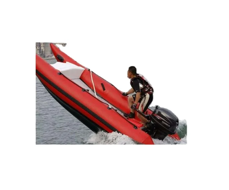 CE 인증 4인승 풍선식 쌍동선 보트 PVC 하이팔론 썬더캣 레이싱 보트 판매