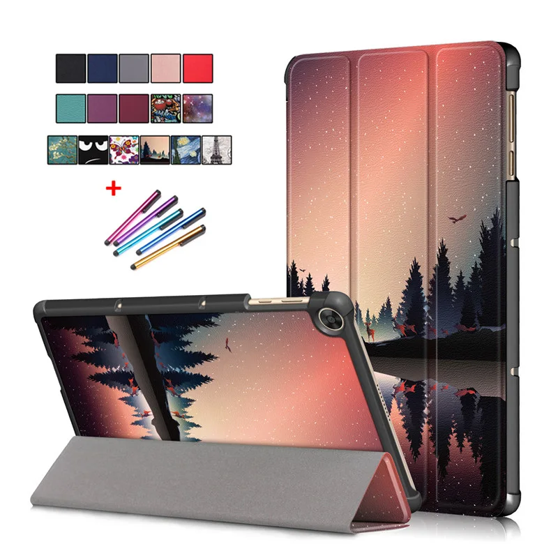 Capa Tablet para Honra Pad Case x8 10 Polegada Suporte de Couro Pintado Capa Dura para Honra Pad x8 Lite Honra Pad x8 Case Agm3-w09hn
