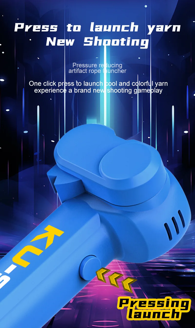 Launcher Loop Fidget Toy，Rope launcher ZipString Handheld Adjustable Speed Luminous Rope Lasso Kid Adult Fun Game squirt toys插图3