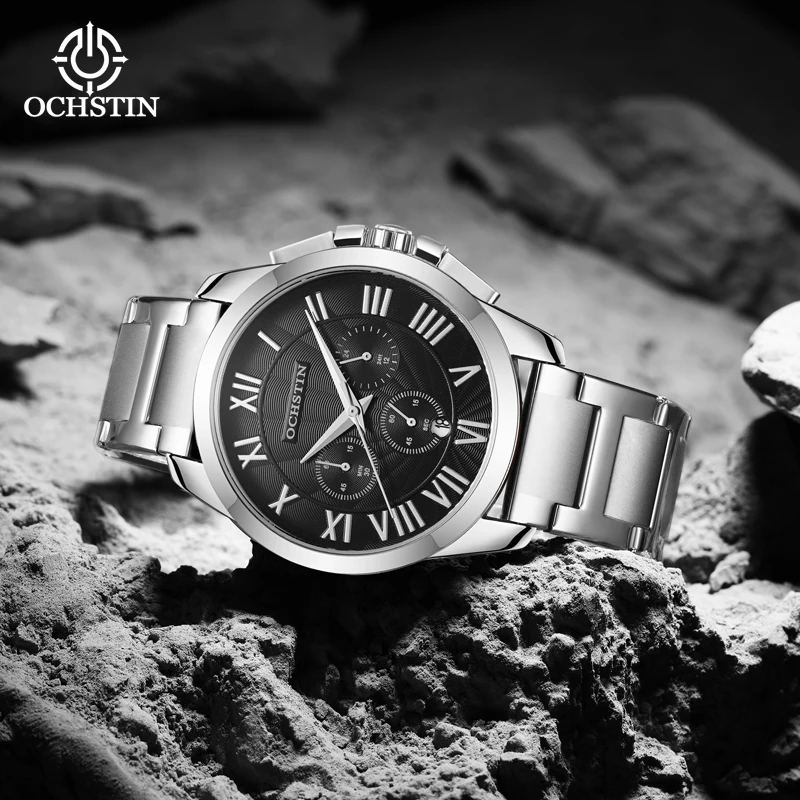 OCHSTIN Personalized Simple Waterproof Wristwatch Multifunction Quartz Movement New 2024 Mariner Series Men's Quartz Watch